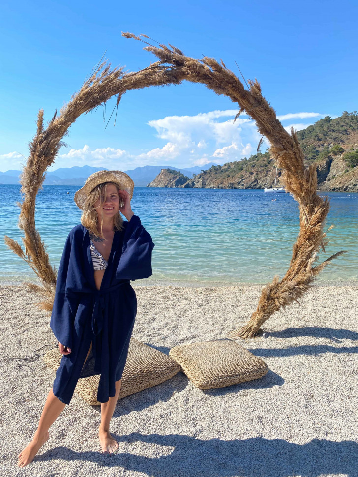 Халат-кимоно Mekong Dark blue