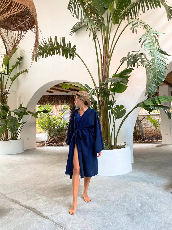 Халат-кимоно Mekong Dark blue