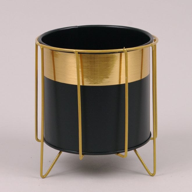 Металеве кашпо на підставці Circle