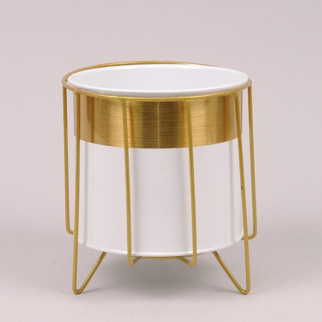 Металеве кашпо на підставці Circle