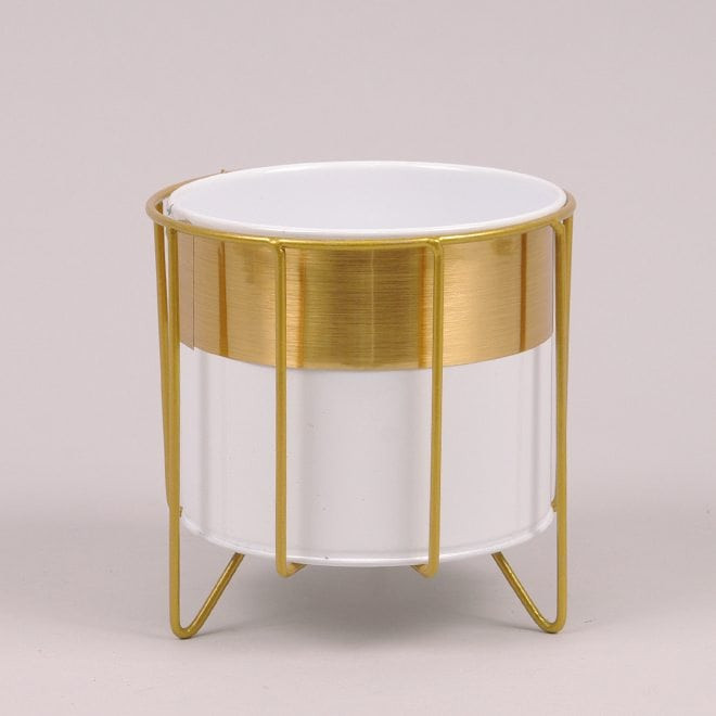 Металеве кашпо на підставці Circle