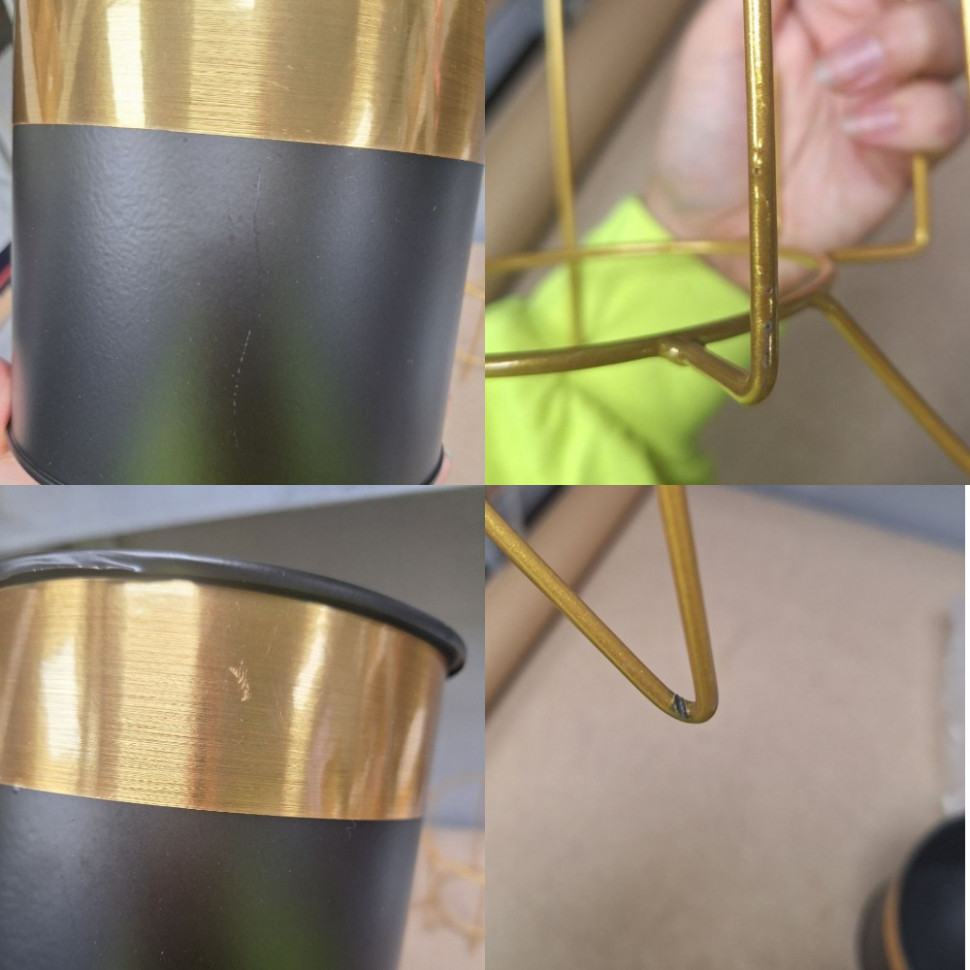 Металеве кашпо на підставці Circle