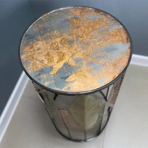 Набір металевих столиків зі скляною поверхнею Feather