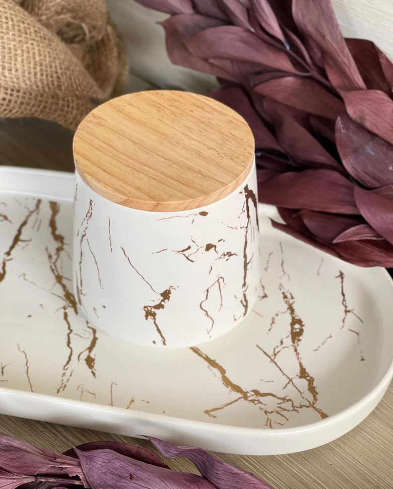 Емкость для хранения White marble
