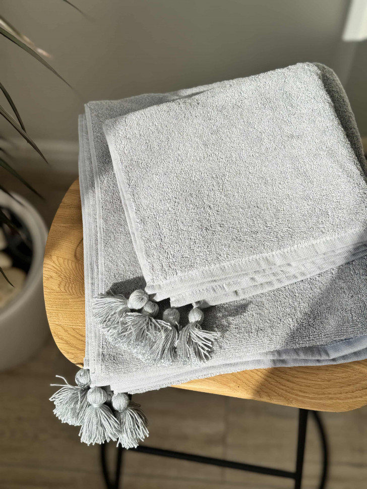 Махровое полотенце Cotton Light gray