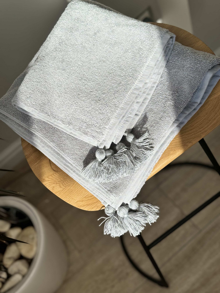 Махровое полотенце Cotton Light gray