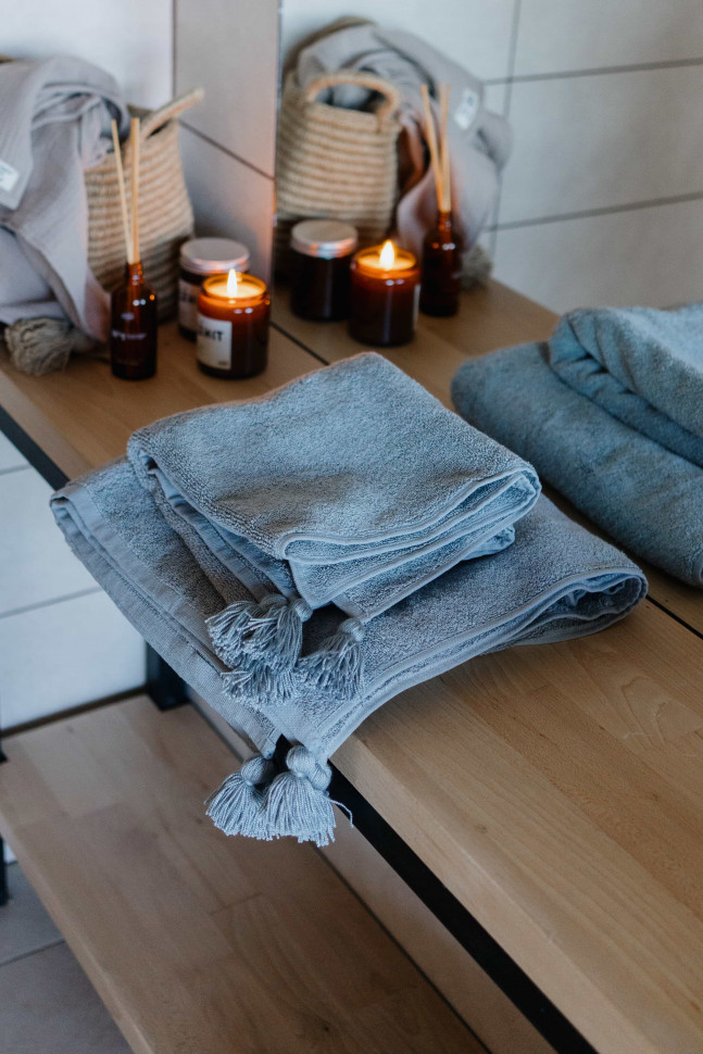 Махровое полотенце Cotton Light gray