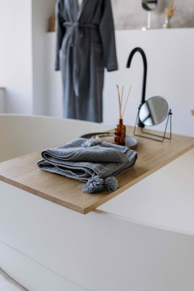 Махровое полотенце Cotton Light gray