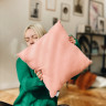 Льняная подушка Hambit- pink/turquoise