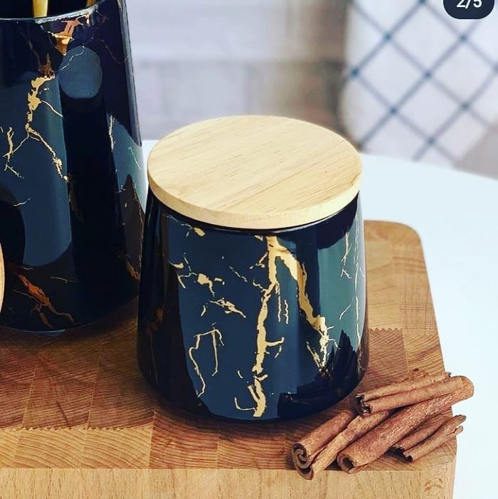 Емкость для хранения  Black marble