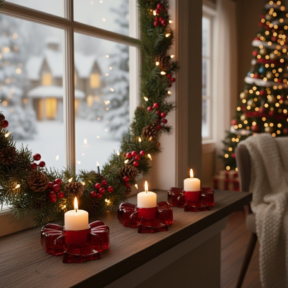 Набор подсвечников Red Bow 3 шт