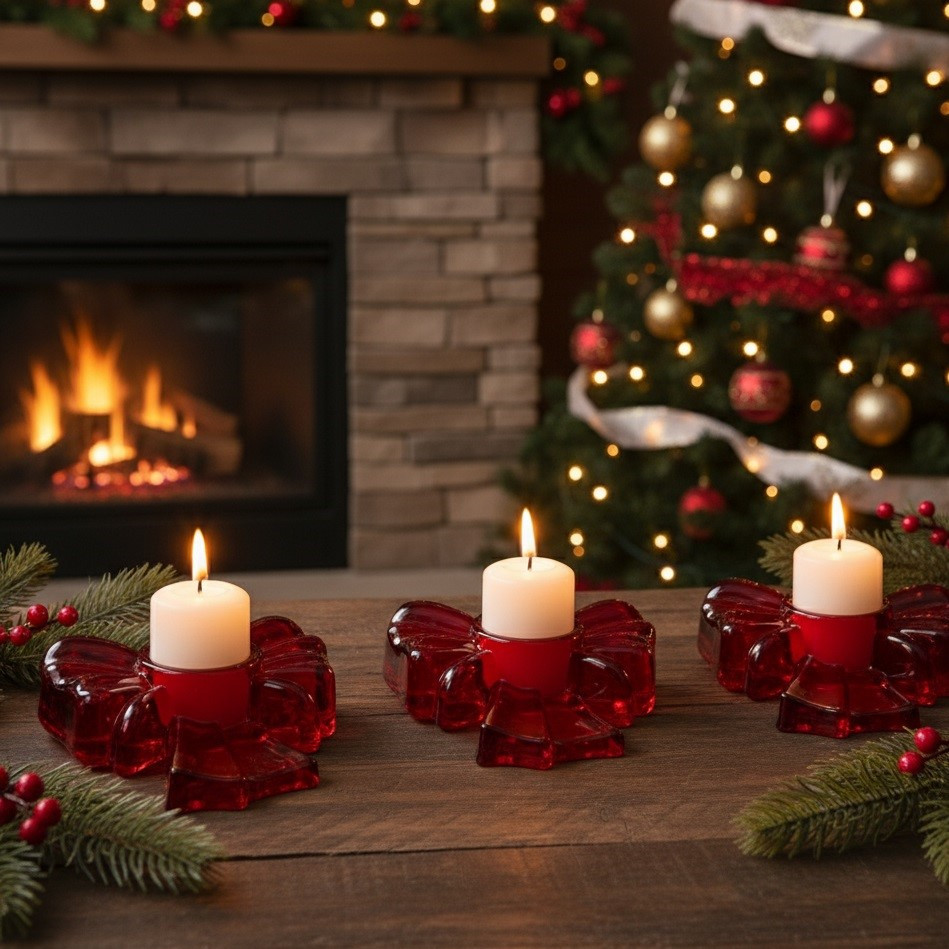 Набор подсвечников Red Bow 3 шт