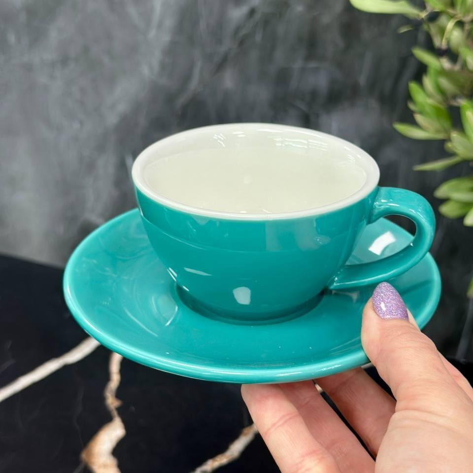 Набор чашек с блюдцами Lake Blue Summer 6 шт 