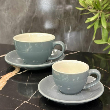 Набор чашек с блюдцами Grey Summer 6 шт