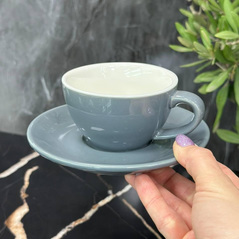 Набор чашек с блюдцами Grey Summer 6 шт