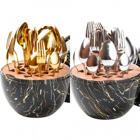 Набор столовых приборов Black marble 