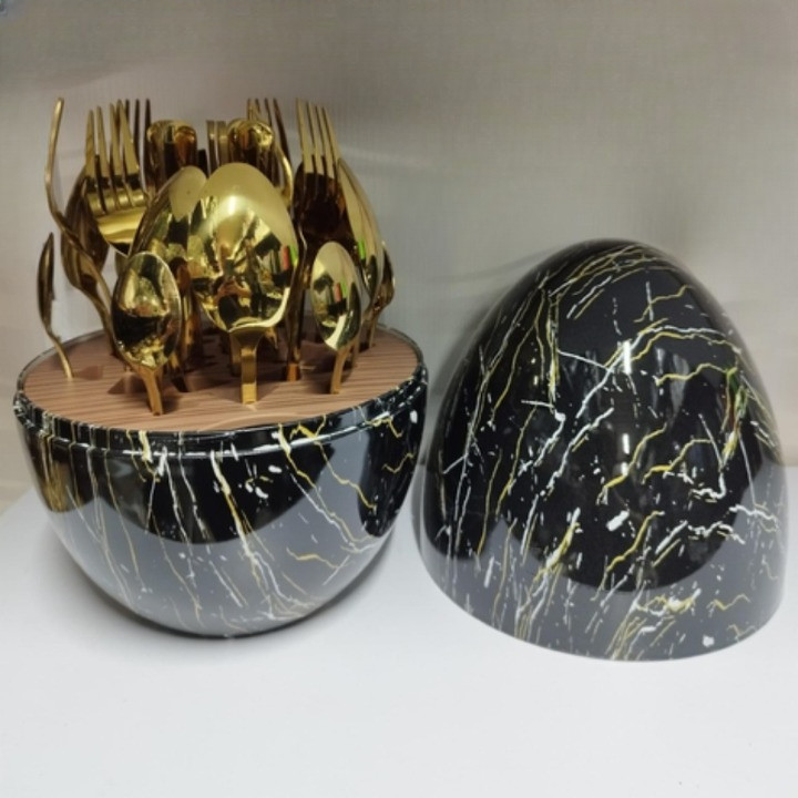 Набор столовых приборов Black marble 