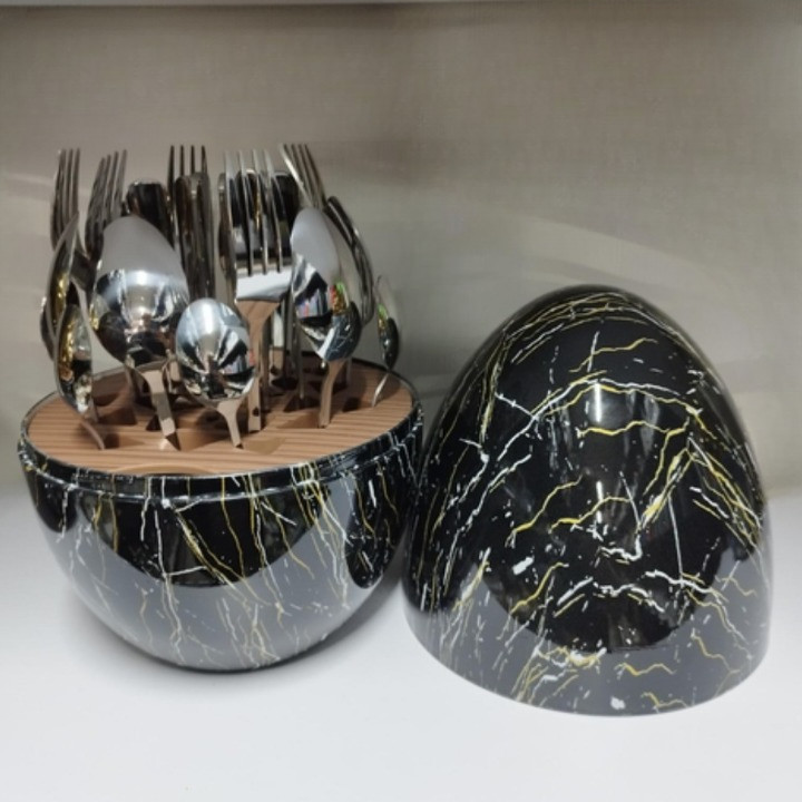 Набор столовых приборов Black marble 