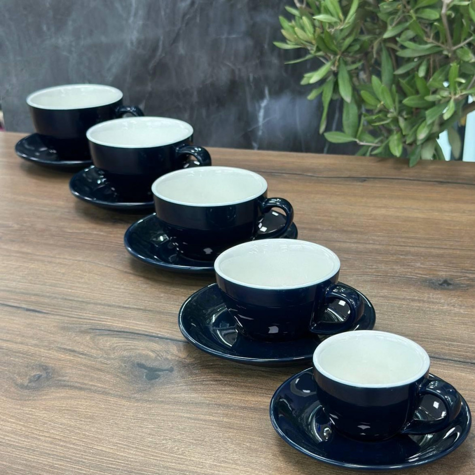 Набор чашек с блюдцами Blue Summer 6 шт