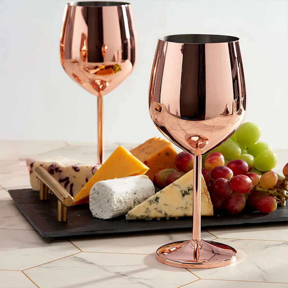 Бокал для вина Rose gold