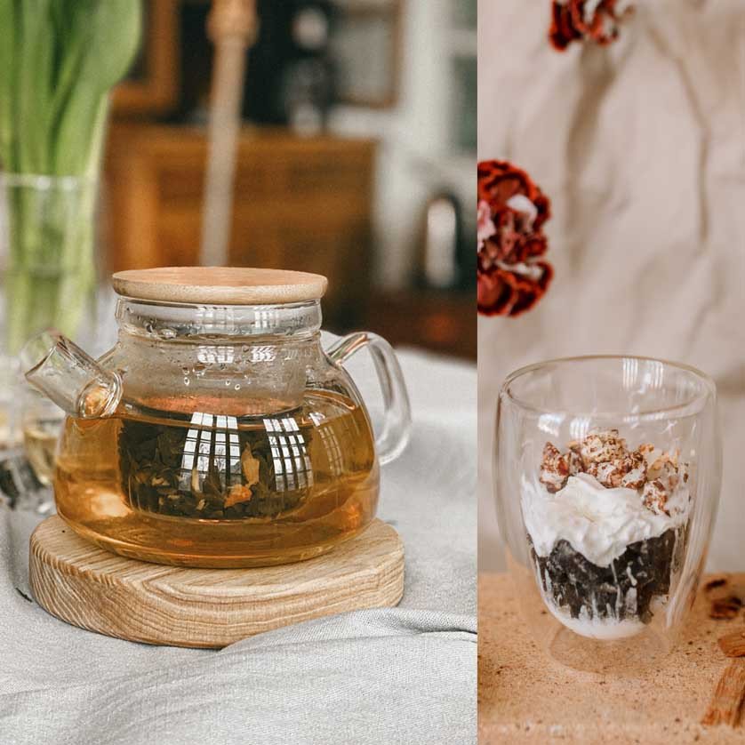 Заварочный чайник и стакан с двойной стенкой Peak Set