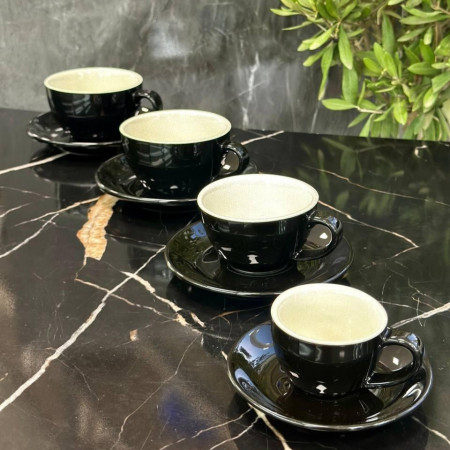 Набор чашек с блюдцами Black Summer 6 шт 