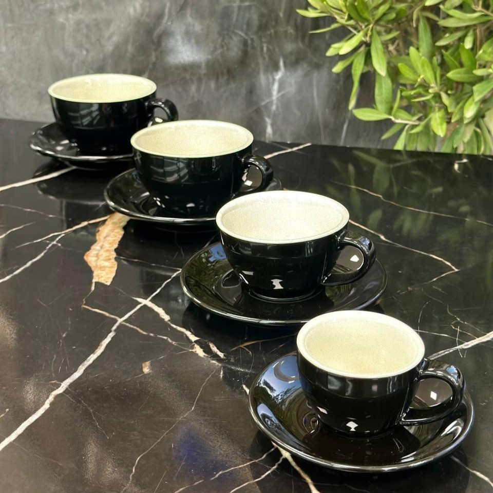 Набор чашек с блюдцами Black Summer 6 шт 