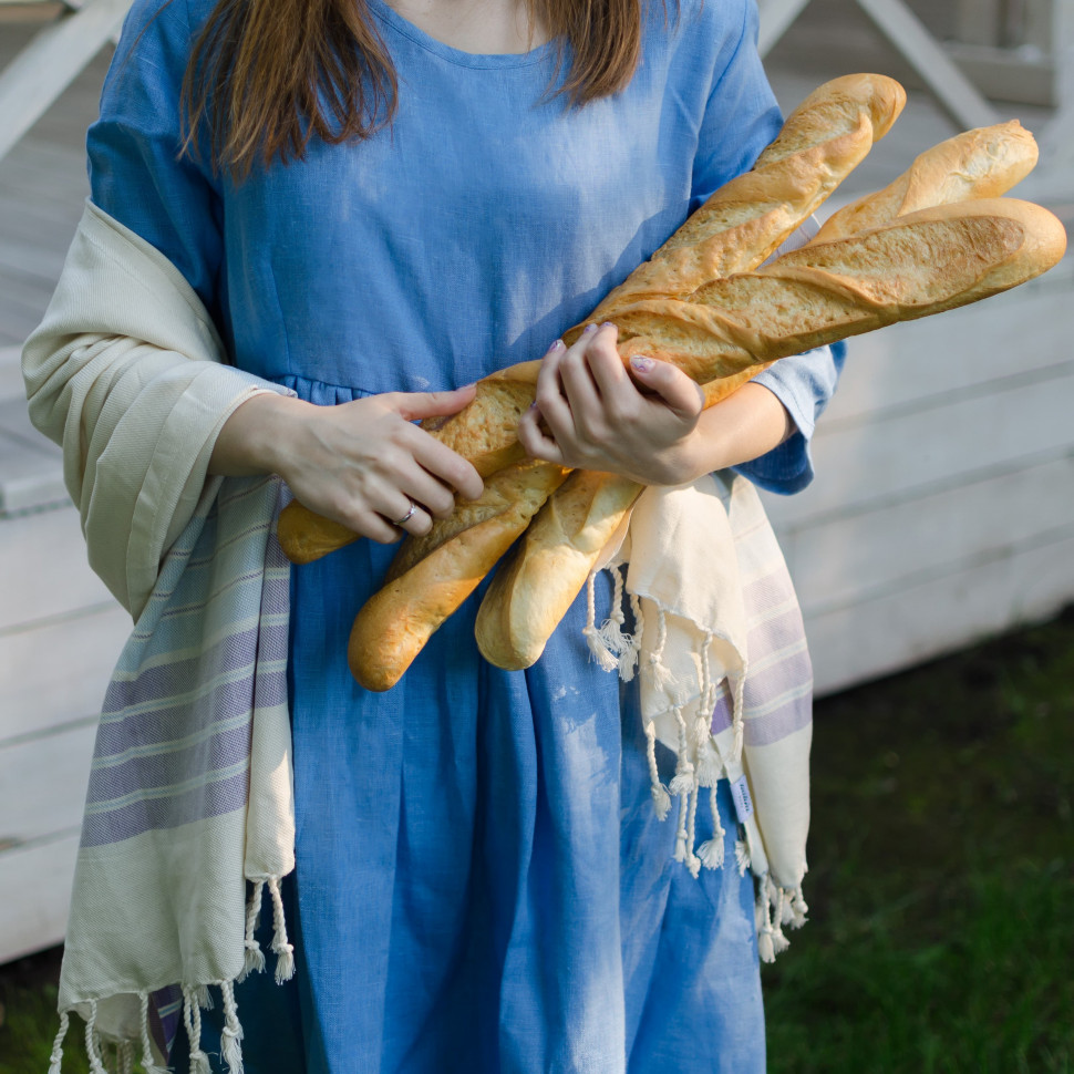 Льняное полотенце пляжное Lala