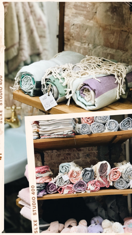 Льняное полотенце пляжное Lala