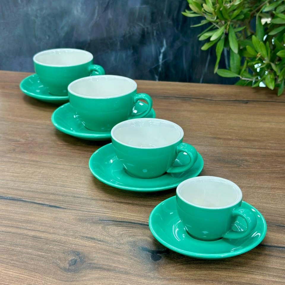 Набор чашек с блюдцами Green Summer 6 шт