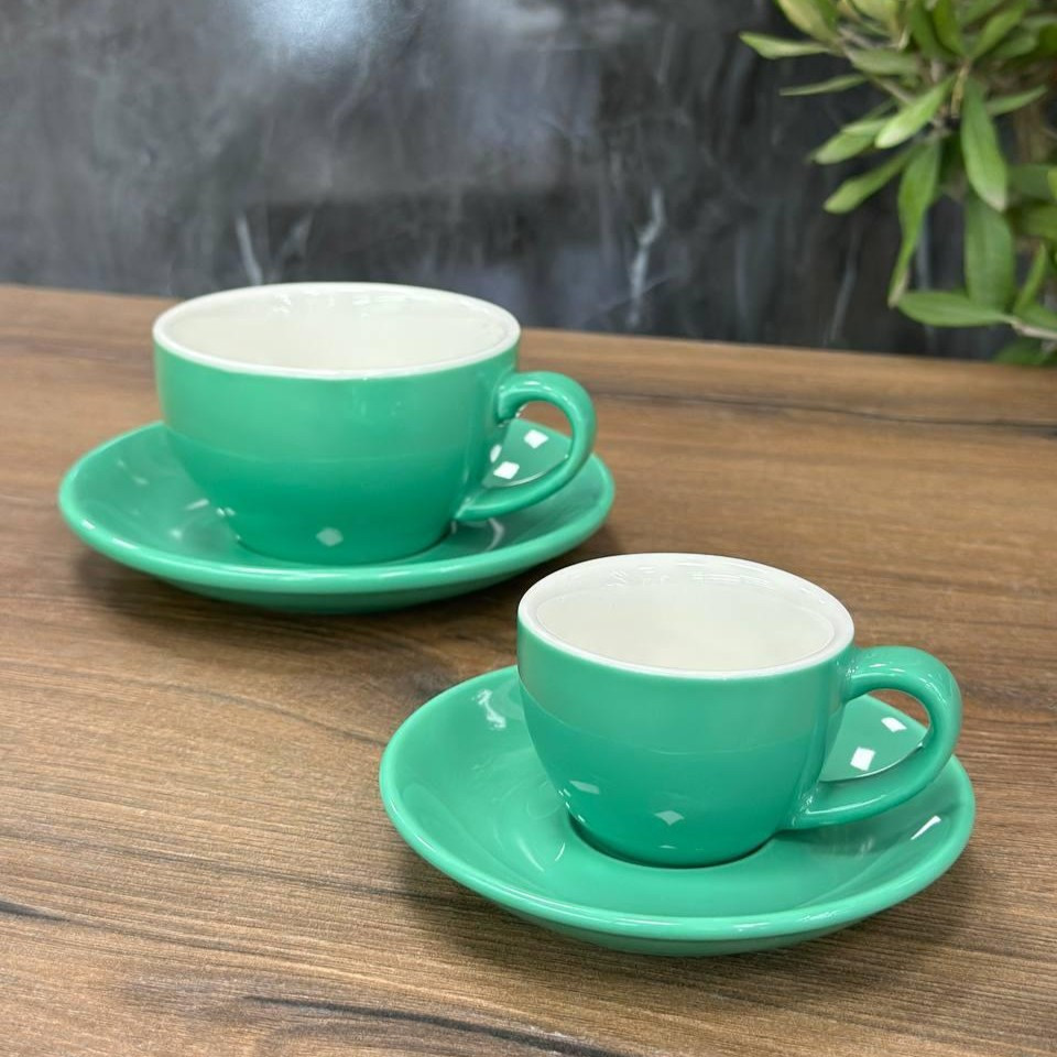 Набор чашек с блюдцами Green Summer 6 шт