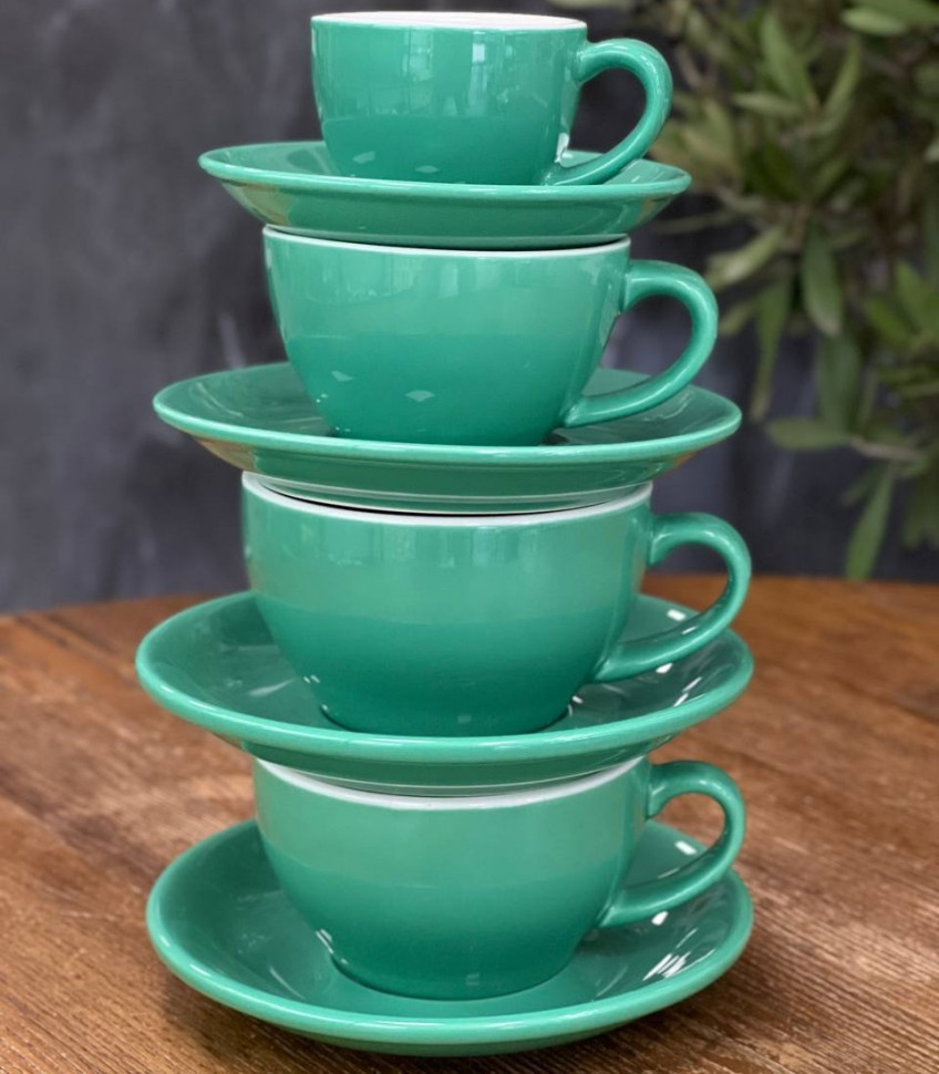 Набор чашек с блюдцами Green Summer 6 шт