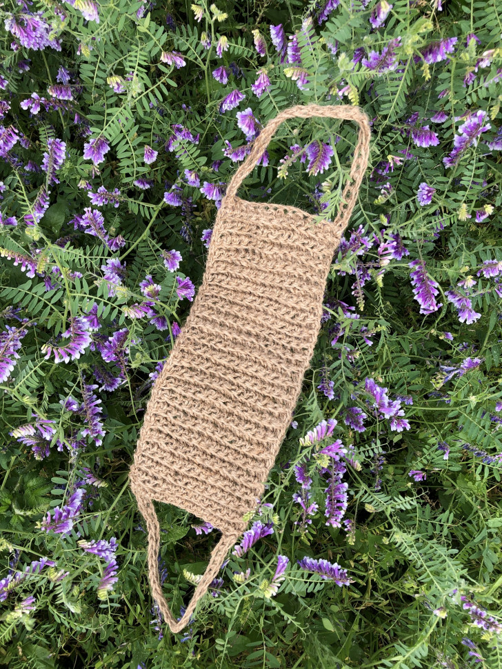 Джутовая мочалка для спины Viola