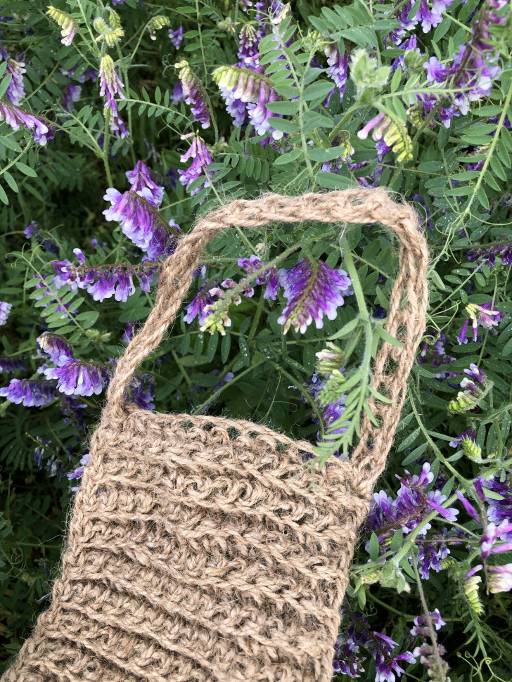 Джутовая мочалка для спины Viola