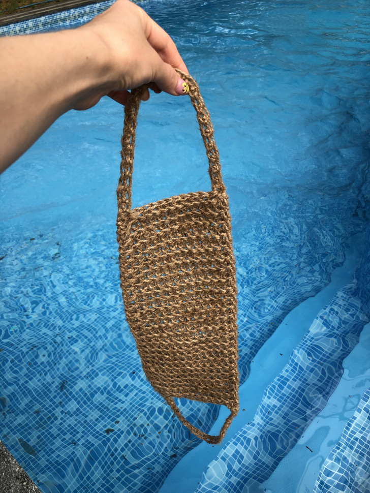 Джутовая мочалка для спины Viola