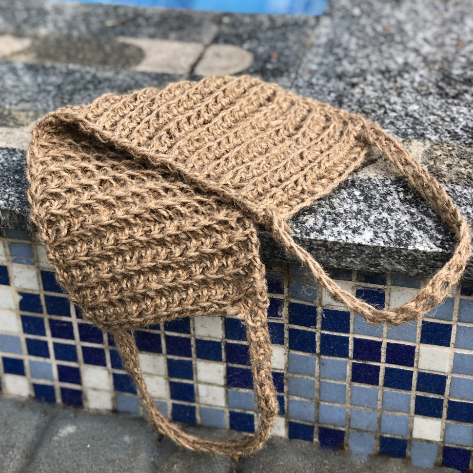 Джутовая мочалка для спины Viola