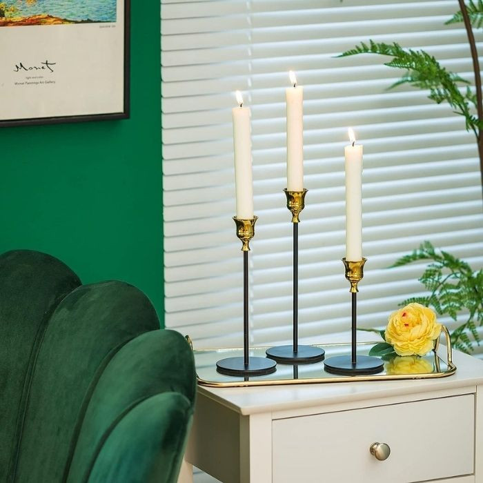 Набор из 3 подсвечников Black elegance