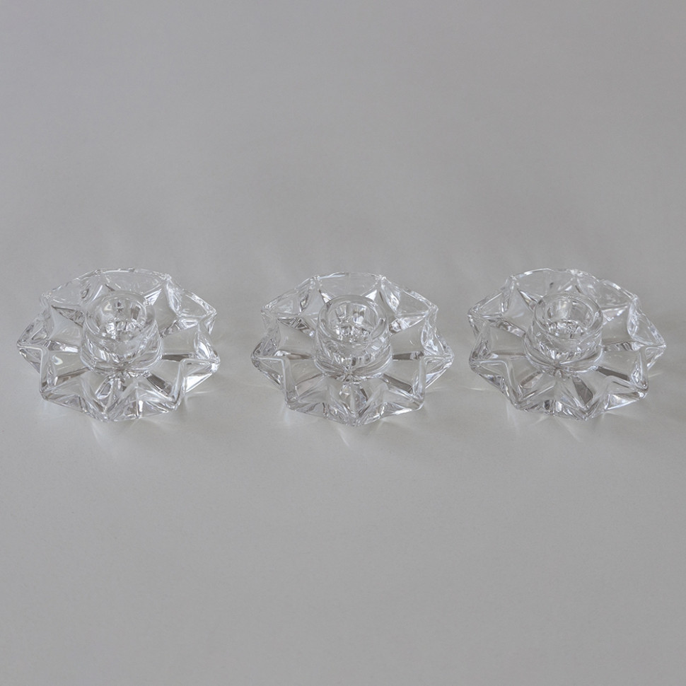 Набір підсвічників Crystal flower 3 шт