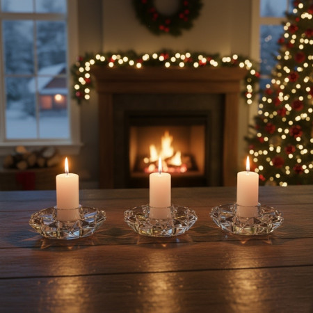 Набор подсвечников Crystal flower 3 шт