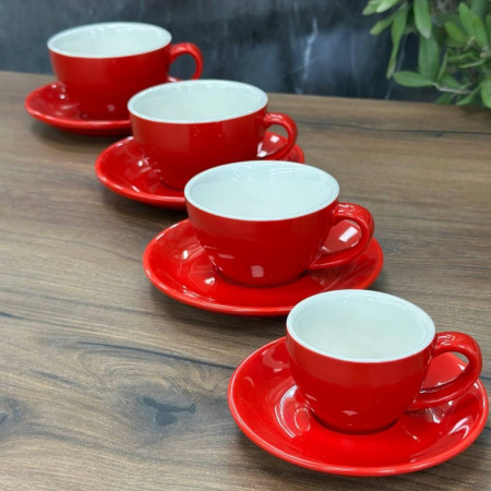 Набор чашек с блюдцами Red Summer 6 шт
