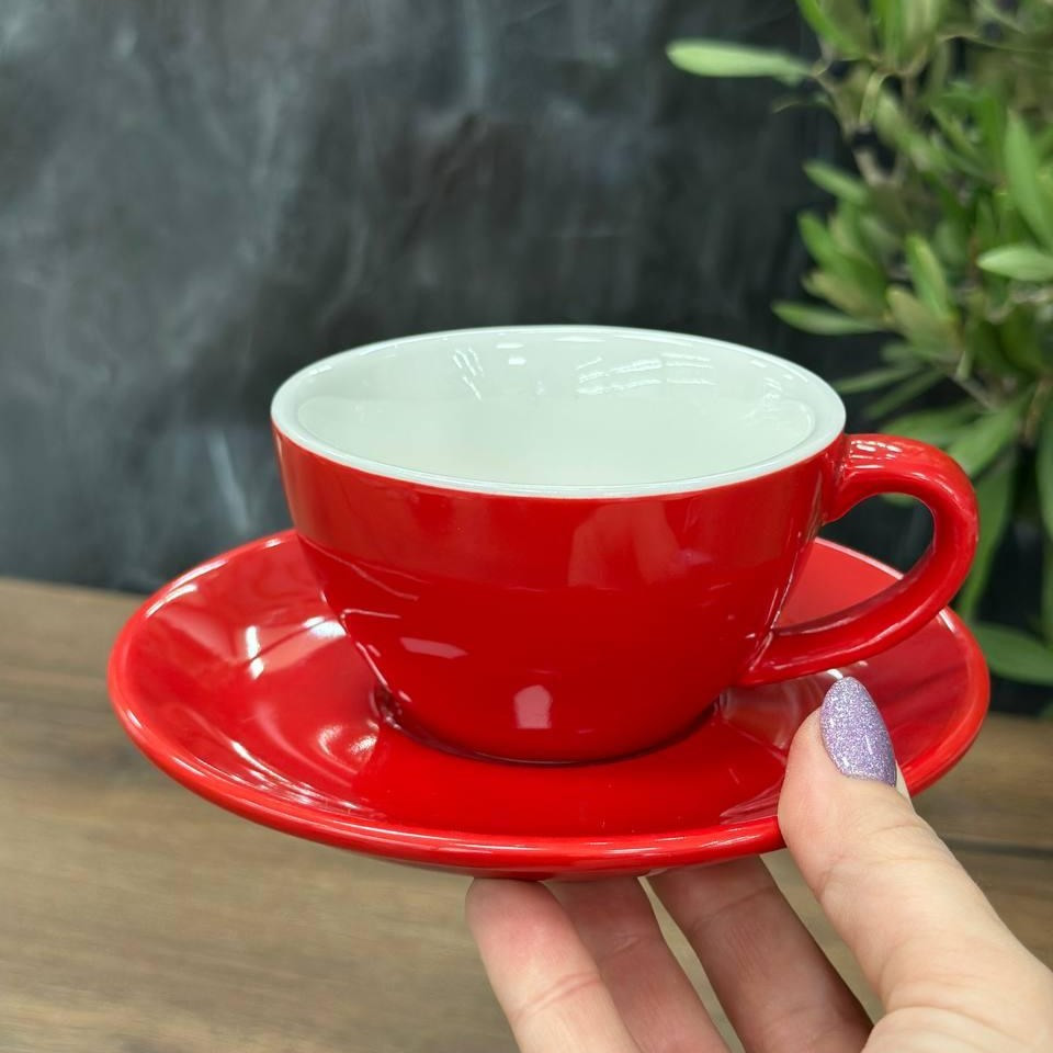 Набор чашек с блюдцами Red Summer 6 шт