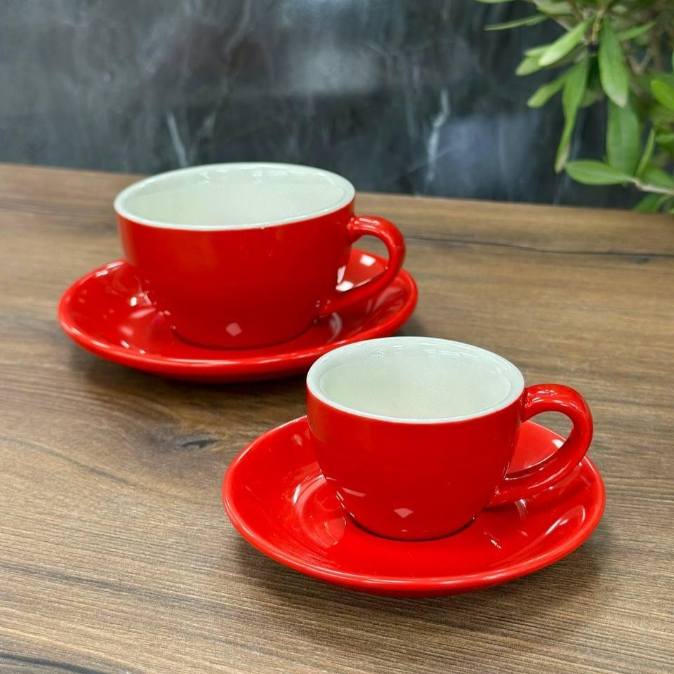 Набор чашек с блюдцами Red Summer 6 шт