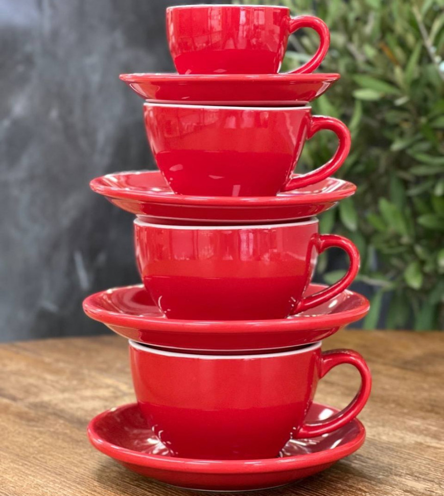 Набор чашек с блюдцами Red Summer 6 шт