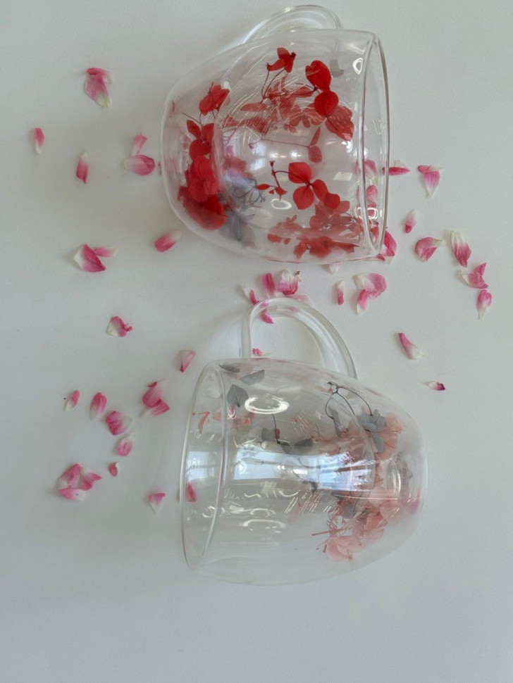 Скляний кухоль з подвійною стінкою Dried flower (350 мл)