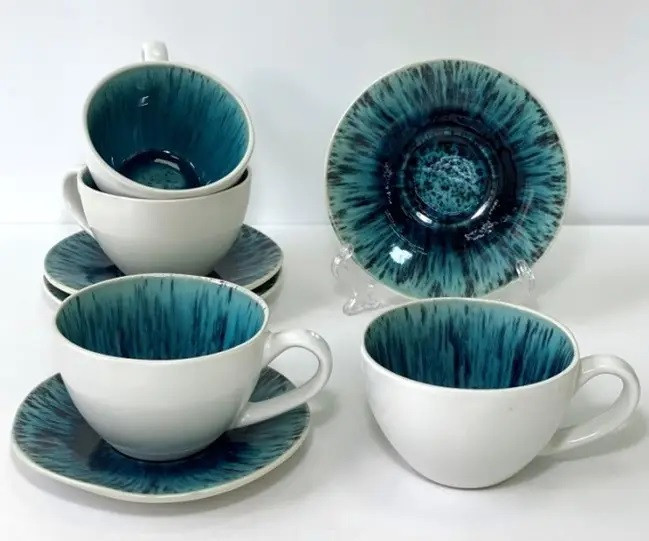 Набор 4 чашки + 4 блюдца Totem чайный 250 мл