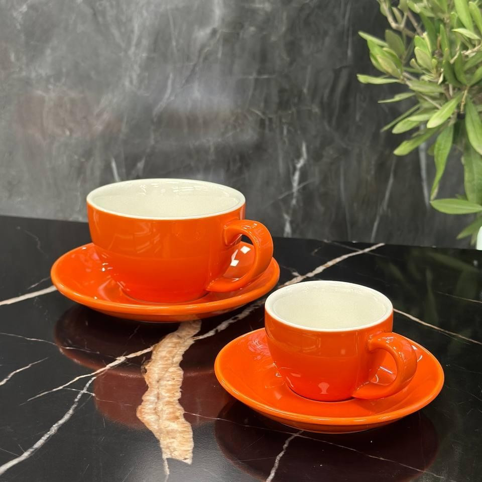 Набор чашек с блюдцами Orange Summer 6 шт