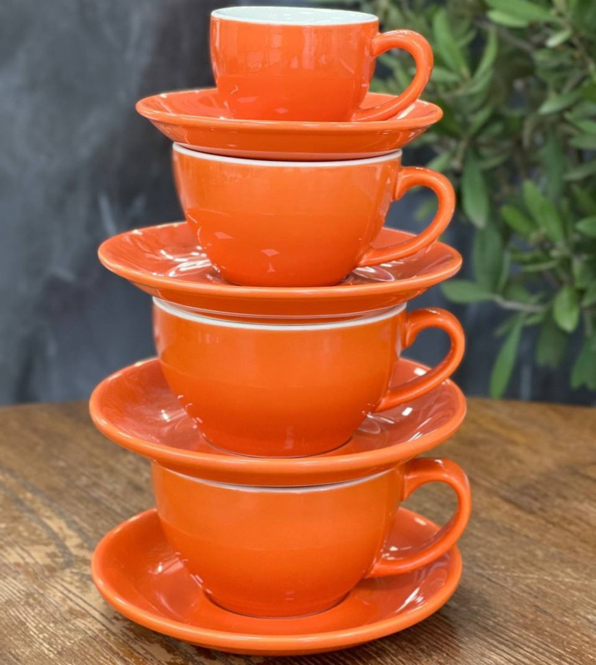 Набор чашек с блюдцами Orange Summer 6 шт