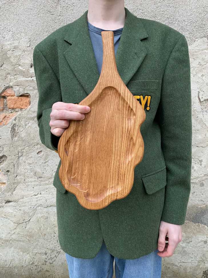 Деревянная доска для подачи Oak Leaf