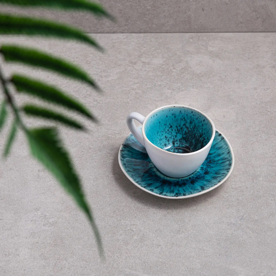 Набор 4 чашки + 4 блюдца Totem кофейный 100 мл