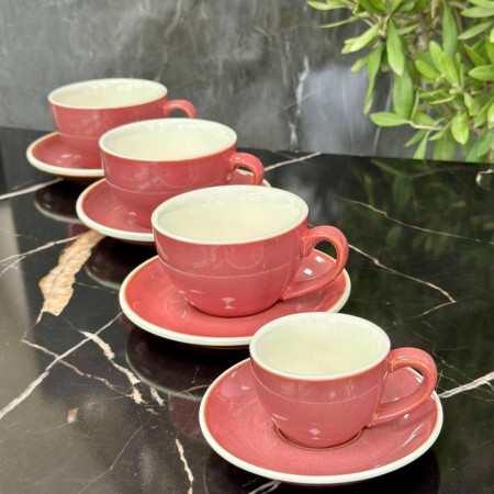 Набор чашек с блюдцами Pink Sun 6 шт